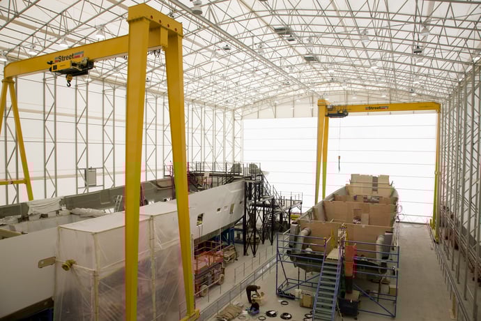 un hall de production
